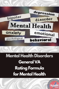 General VA Rating Formula for Mental Health