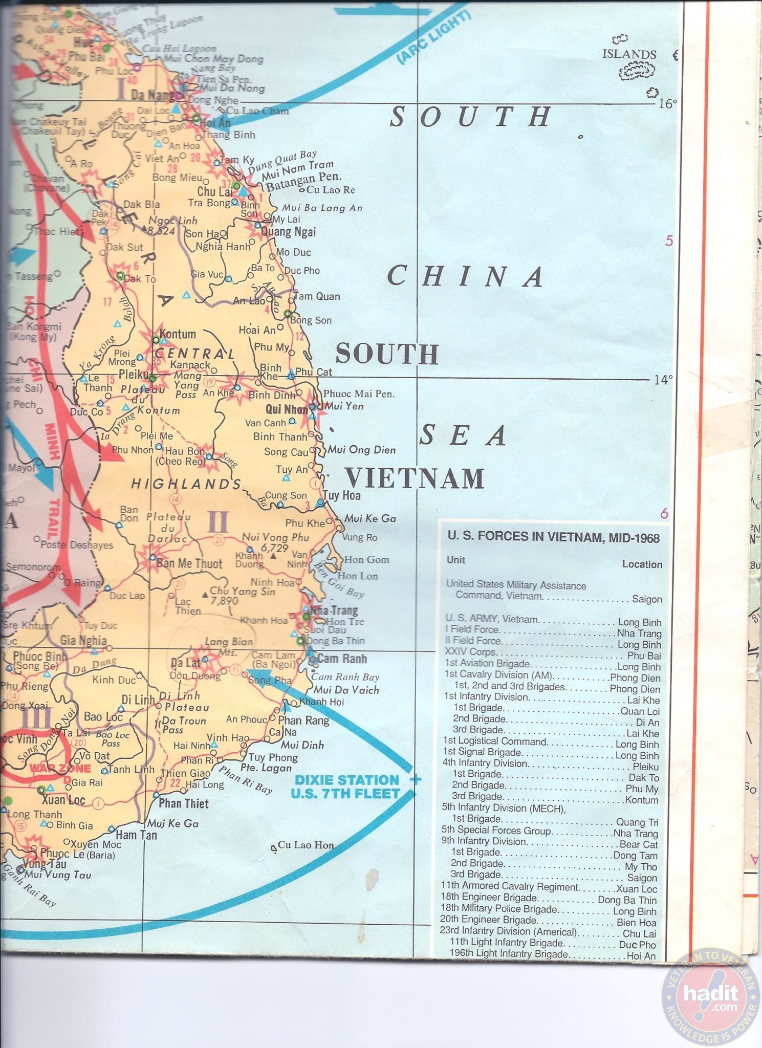 Vietnam Map During Vietnam War