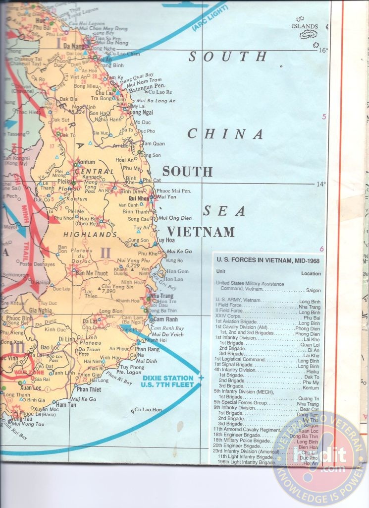 Vietnam Map During Vietnam War